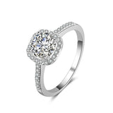 1ct VVS1 Moissanite Engagement Sterling Silver Ring Anniversary Wedding Jewelry