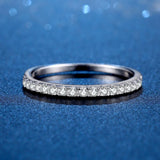 925 Silver Pass Diamond Test Round Moissanite Ring Cocktail Jewelry