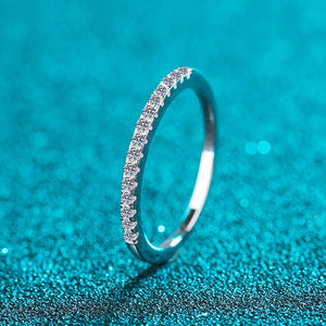 925 Silver Pass Diamond Test Round Moissanite Ring Cocktail Jewelry