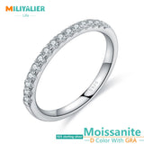 925 Silver Pass Diamond Test Round Moissanite Ring Cocktail Jewelry