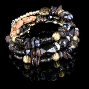 Bohemia Summer Sweet Bead Bracelet&Bangle Women Shell Gravel Layers Cuff