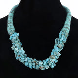 Natural Stone Pendant Choker Necklace Coral Rope Necklace For Women