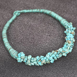 Natural Stone Pendant Choker Necklace Coral Rope Necklace For Women