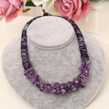 Natural Stone Pendant Choker Necklace Coral Rope Necklace For Women