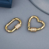 Carabiner Screw Hook Zirconia Clasps for Necklace Making