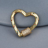 Carabiner Screw Hook Zirconia Clasps for Necklace Making