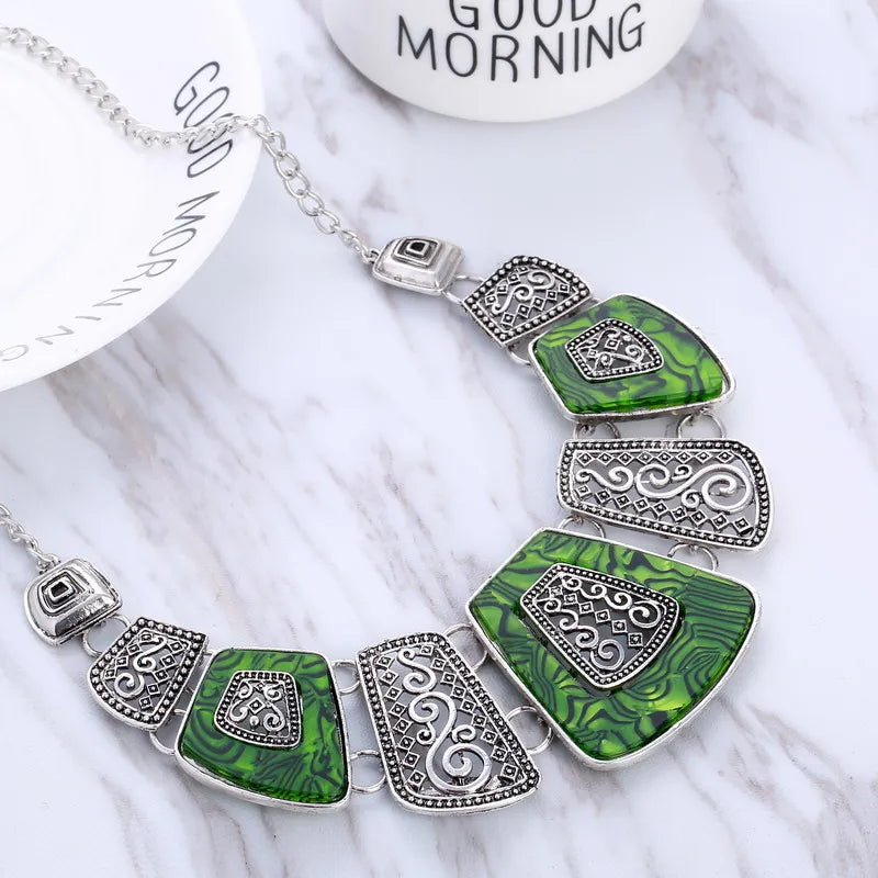Vintage Geometric Choker Necklace For Women Retro Party Jewelry