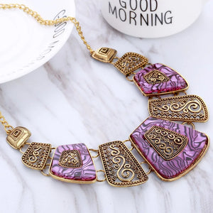 Vintage Geometric Choker Necklace For Women Retro Party Jewelry