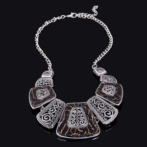 Vintage Geometric Choker Necklace For Women Retro Party Jewelry