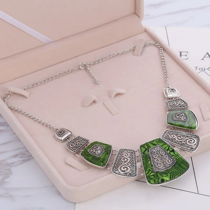 Vintage Geometric Choker Necklace For Women Retro Party Jewelry