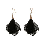 Chiffon Flower Earrings Wedding Jewelry DIY Dangle Earrings for Women