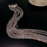 Rhinestone Ponytail Tassel Hair Chain Headwear Crystal Hair Pin Jewelry