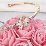 Golden Plated Butterfly Cuff Bracelet for Wedding
