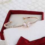 Golden Plated Butterfly Cuff Bracelet for Wedding