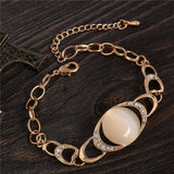 Rose Chain Bracelet Crystal Wedding Jewelry Ladies Charm Wrist Bracelet