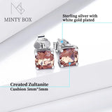 925 Sterling Silver Diaspore Zultanite Stud Earrings