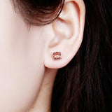 925 Sterling Silver Diaspore Zultanite Stud Earrings