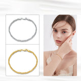 Italian 14K 925 Sterling Silver Hand Bracelet Chain 16.5 18 19 20 21.5