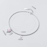 Fox Anklet 925 Sterling Silver Foot Bracelet Women Jewelry