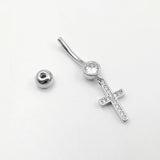 925 Silver Cross Belly Button Piercing Women Jewelry