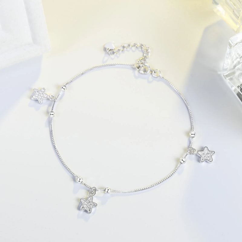 925 Silver Foot Jewelry Female Temperament Niche Fresh Student Anklet