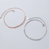 925 Silver Ankle Bracelets Women Beach Foot Chain
