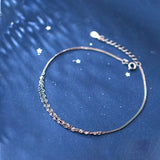 925 Silver Ankle Bracelets Women Beach Foot Chain