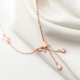 925 Silver Butterfly Rose Ankle Anklet Foot Bracelet for Women