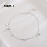 Sterling Silver Moon Anklet for Women Feet Chain Bracelet