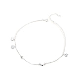 Sterling Silver Moon Anklet for Women Feet Chain Bracelet