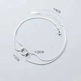 925 Sterling Silver Anklets For Women Foot Bracelet Female Charms
