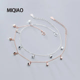 925 Silver Anklets For Women Square Foot Jewelry