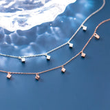 925 Silver Anklets For Women Square Foot Jewelry