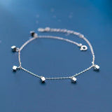 925 Silver Anklets For Women Square Foot Jewelry