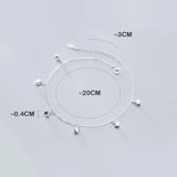 925 Silver Anklets For Women Square Foot Jewelry