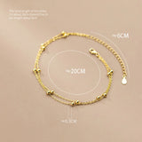 925 Silver Anklets Women Beach Foot Jewelry