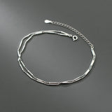 925 Sterling Silver Anklets Woman Barefoot Tobillera Women's Leg Bracelet