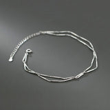 925 Sterling Silver Anklets Woman Barefoot Tobillera Women's Leg Bracelet