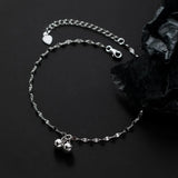 925 Silver Anklets Bell Bracelet Leg Tobillera Foot Chain Summer Jewelry