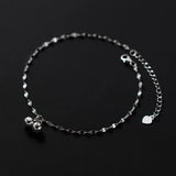 925 Silver Anklets Bell Bracelet Leg Tobillera Foot Chain Summer Jewelry