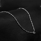 925 Silver Bamboo Ingot Melon Seed Chain 45-55" 1.6-4MM Man Necklace