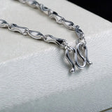 925 Silver Bamboo Ingot Melon Seed Chain 45-55" 1.6-4MM Man Necklace