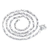925 Silver Bamboo Ingot Melon Seed Chain 45-55" 1.6-4MM Man Necklace