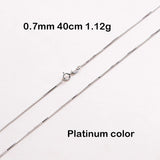 925 Silver Box Chain Long 40 45 50 55 Wide 0.7 0.8 1.0 1.2 mm Necklace
