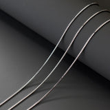 925 Sterling Silver Box Chain Necklaces For Women Jewelry