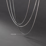 925 Sterling Silver Box Chain Necklaces For Women Jewelry