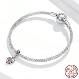 925 Silver Lady Bug Bracelet DIY Charms Beads Women Wedding Gift