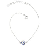 925 Silver Evil Eye Anklet Foot Bracelet Leg Chain Gift