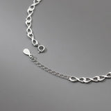 925 Silver Figure 8 Number Anklet Women Foot Chain Summer Gift