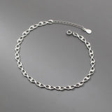 925 Silver Figure 8 Number Anklet Women Foot Chain Summer Gift
